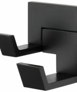 New 😀 Brizo Siderna® 2-Hook Robe Hook in Matte Black 👍