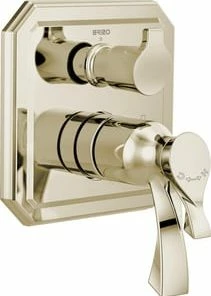 Discount 🛒 Brizo Virage® Three Handle Bathtub & Shower Faucet in Polished Nickel (Trim Only) ✔️
