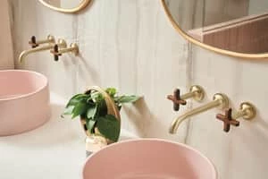 Best deal 🥰 Brizo Odin® No Handle Widespread Wall Mount Bathroom Sink Faucet in Luxe Gold Handles Sold Separately 💯 8 Best deal 🥰 Brizo Odin® No Handle Widespread Wall Mount Bathroom Sink Faucet in Luxe Gold Handles Sold Separately 💯 - Image 6