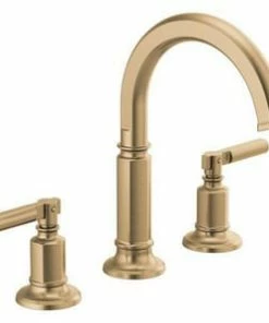Best Sale 🛒 Brizo Invari™ Two Handle Widespread Bathroom Sink Faucet in Luxe Gold Handles Sold Separately 🥰