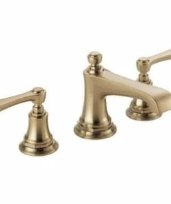 Buy ⌛ Brizo Rook® Two Handle Widespread Bathroom Sink Faucet in Luxe Gold Handles Sold Separately 🎁