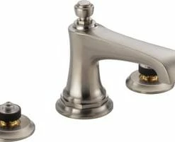 Best Pirce 😉 Brizo Rook® Two Handle Widespread Bathroom Sink Faucet in Brilliance Luxe Nickel Handles Sold Separately ✔️