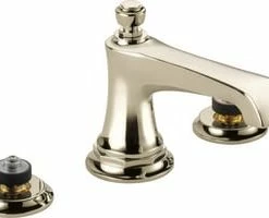 Best Sale ❤️ Brizo Rook® Two Handle Widespread Bathroom Sink Faucet in Polished Nickel 🥰