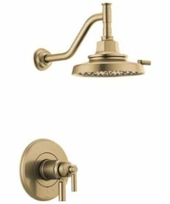 Best deal 🎉 Brizo Invari™ Two Handle Multi Function Shower Faucet in Luxe Gold (Trim Only) 😉