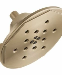 Flash Sale ✔️ Brizo Rook® 4-function H2Okinetic® Full Body, H2Okinetic® Invograting, Massage and Pause Showerhead in Luxe Gold 🎉