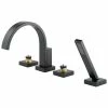 Deals ⭐ Brizo Siderna® No Handle Roman Tub Faucet in Matte Black Trim Only 💯