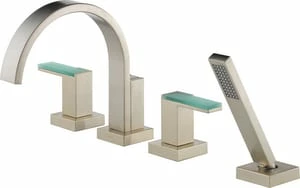 Brand new ✔️ Brizo Siderna® No Handle Roman Tub Faucet in Brushed Nickel Trim Only 💯 3 Brand new ✔️ Brizo Siderna® No Handle Roman Tub Faucet in Brushed Nickel Trim Only 💯