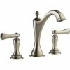 Best Pirce 👍 Brizo Charlotte® Two Handle Widespread Bathroom Sink Faucet in Brushed Nickel Handles Sold Separately 🛒