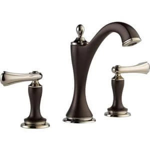 Flash Sale 🎉 Brizo Charlotte® Two Handle Widespread Bathroom Sink Faucet in Cocoa Bronze with Polished Nickel Handles Sold Separately 😍 3 Flash Sale 🎉 Brizo Charlotte® Two Handle Widespread Bathroom Sink Faucet in Cocoa Bronze with Polished Nickel Handles Sold Separately 😍