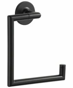 Flash Sale 🌟 Brizo Odin Square Open Towel Ring in Matte Black ⭐