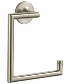 Best Sale 🔔 Brizo Odin Square Open Towel Ring in Brushed Nickel ⭐