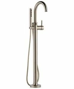 Budget 🔥 Brizo Odin® Single Lever Handle Floor Mount Filler in Brushed Nickel Trim Only ⭐