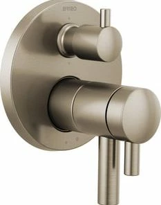 Deals 🛒 Brizo Odin® Three Handle Bathtub & Shower Faucet in Brushed Nickel (Trim Only) 🎁