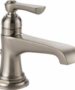 Outlet ✔️ Brizo Rook® Single Handle Monoblock Bathroom Sink Faucet in Luxe Nickel Lever Handle ⌛