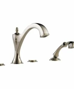 Deals ❤️ Brizo Charlotte® No Handle Roman Tub Faucet in Polished Nickel Trim Only ✔️