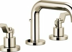 Best deal 🧨 Brizo Litze® Two Handle Widespread Bathroom Sink Faucet in Polished Nickel Handles Sold Separately 👏