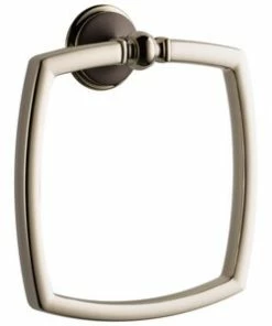 Deals 🎁 Brizo Charlotte™ Rectangular Closed Towel Ring in Cocoa Bronze with Polished Nickel 🛒