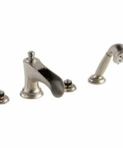 Best reviews of 🔥 Brizo Rook® Two Handle Roman Tub Faucet in Luxe Nickel Trim Only 🛒