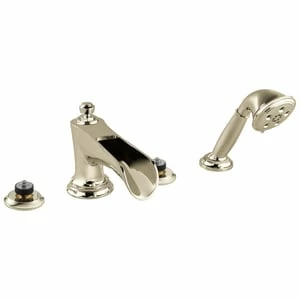 Wholesale 👍 Brizo Rook® Two Handle Roman Tub Faucet in Polished Nickel Trim Only 🧨 3 Wholesale 👍 Brizo Rook® Two Handle Roman Tub Faucet in Polished Nickel Trim Only 🧨