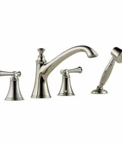 Buy 🤩 Brizo Baliza® No Handle Roman Tub Faucet in Polished Nickel Trim Only ✔️