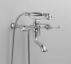 New 🎉 Brizo Baliza® Two Lever Handle Floor Mount Filler in Polished Nickel Trim Only 🔥 -Outlet Brizo Store Query 1908