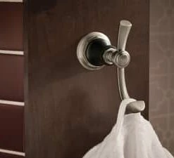 Outlet ⌛ Brizo Rook 2 Robe Hook in Luxe Nickel with Matte Black 🎉 -Outlet Brizo Store Query 1949