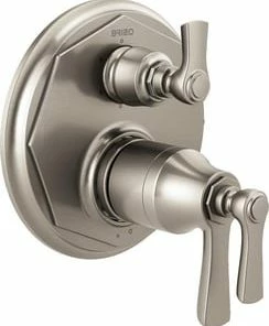 Brand new 🛒 Brizo Rook® Three Handle Bathtub & Shower Faucet in Luxe Nickel (Trim Only) 🎉