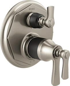 Coupon 🤩 Brizo Rook® Three Handle Bathtub & Shower Faucet in Luxe Nickel/Matte Black (Trim Only) ⭐ 3 Coupon 🤩 Brizo Rook® Three Handle Bathtub & Shower Faucet in Luxe Nickel/Matte Black (Trim Only) ⭐