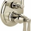 Flash Sale 🤩 Brizo Rook® Three Handle Bathtub & Shower Faucet in Polished Nickel (Trim Only) 🤩 -Outlet Brizo Store Query 2077