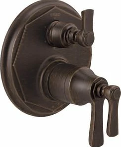 New 👏 Brizo Rook® Three Handle Bathtub & Shower Faucet in Venetian Bronze (Trim Only) 🔔