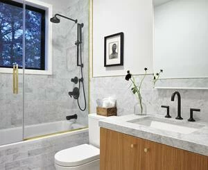 Hot Sale 🥰 Brizo Jason Wu Two Handle Single Function Bathtub & Shower Faucet in Matte Black (Trim Only) 🥰 4 Hot Sale 🥰 Brizo Jason Wu Two Handle Single Function Bathtub & Shower Faucet in Matte Black (Trim Only) 🥰 - Image 2