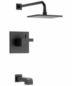 Promo 🔥 Brizo Siderna® Thermostatic Tub and Shower Trim in Brilliance Matte Black ⭐