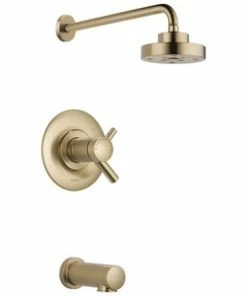 Cheapest ⭐ Brizo Odin® Two Handle Single Function Bathtub & Shower Faucet in Luxe Gold (Trim Only) ⭐