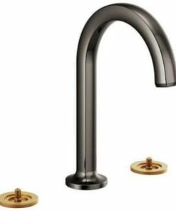 Budget 😍 Brizo Kintsu™ Widespread Bathroom Sink Faucet in Brilliance Black Onyx ✨