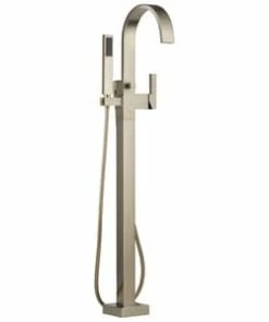 Hot Sale ⌛ Brizo Siderna® Single Lever Handle Floor Mount Filler in Brushed Nickel Trim Only ⌛