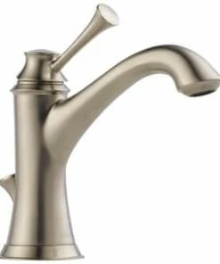 Best Sale 🌟 Brizo Baliza® Single Handle Monoblock Bathroom Sink Faucet in Brushed Nickel 😀