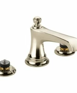 Promo 👍 Brizo Rook® Two Handle Widespread Bathroom Sink Faucet in Polished Nickel Handles Sold Separately ⭐