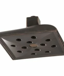 New 🔥 Brizo Virage® 3-3/4 in. 2.5 gpm Square Showerhead in Brilliance Venetian Bronze 🎁