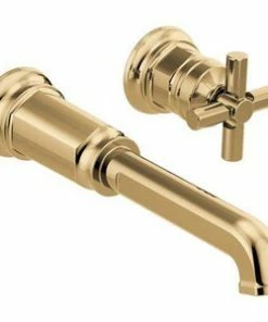 Cheap 👏 Brizo Invari™ Single Handle Bathroom Sink Faucet in Polished Gold Handles Sold Separately 💯
