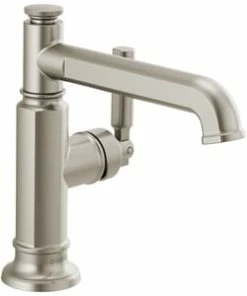 New ⭐ Brizo Invari™ Single Handle Monoblock Bathroom Sink Faucet in Luxe Nickel Lever Handle 🛒