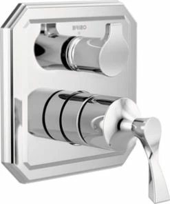 Best deal 🧨 Brizo Virage® Two Handle Bathtub & Shower Faucet in Polished Chrome (Trim Only) 🎁