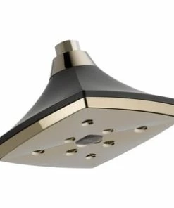 Deals 🤩 Brizo Charlotte® Single Function H2Okinetic® Showerhead in Cocoa Bronze with Polished Nickel 👍