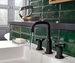 New 💯 Brizo Atavis™ Widespread Bathroom Sink Faucet in Matte Black (Handles Sold Separately) 👏 -Outlet Brizo Store Query 249