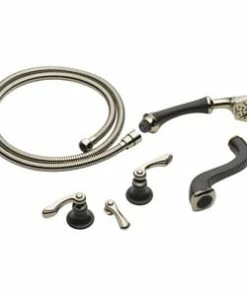 Best Pirce 🌟 Brizo Charlotte® Two Lever Handle Floor Mount Filler in Cocoa Bronze with Polished Nickel Trim Only 🥰