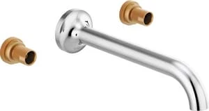 Hot Sale 🎉 Brizo Odin® Two Handle Wall Mount Widespread Bathroom Sink Faucet in Chrome Handles Sold Separately ❤️ 3 Hot Sale 🎉 Brizo Odin® Two Handle Wall Mount Widespread Bathroom Sink Faucet in Chrome Handles Sold Separately ❤️