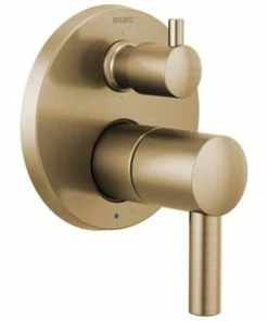 Cheapest 😉 Brizo Odin® No Handle Multi Function Bathtub & Shower Faucet in Luxe Gold (Trim Only) ✔️