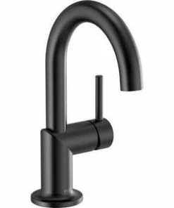 Cheapest 🛒 Brizo Odin® Single Handle Centerset Bathroom Sink Faucet in Matte Black 🤩