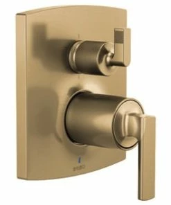 Budget ⭐ Brizo Kintsu™ Two Handle Bathtub & Shower Faucet in Luxe Gold (Trim Only) 😍