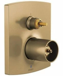 Hot Sale 😍 Brizo Kintsu™ Two Handle Bathtub & Shower Faucet in Luxe Gold (Trim Only) 👍