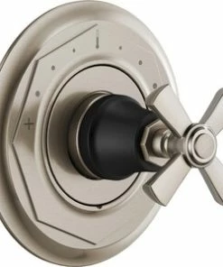 Discount 😍 Brizo Rook® Thermostatic Valve Trim in Brilliance Luxe Nickel with Matte Black (Less Valve) 😉